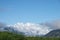 Thick clouds or mist moving round mountain forests