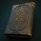 Thick Magic Book, Ancient Bible, Closed Medieval Book Imitation, Abstract Generative AI Illustration
