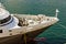 Thick rope ship anchored in a harbor Pier