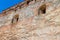 Thick wall of Palanok castle in the city of Mukachevo Ukraine