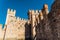 Thick walls of Sirmione castle, seen from below