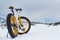 Thick-wheeled snow bike model ;bicycle sport