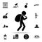 a thief with a bag of loot icon. Crime icons universal set for web and mobile