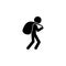 a thief with a bag of loot icon. Illustration of a criminal scenes icon. Premium quality graphic design icon. Signs and symbols co