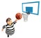 Thief with Basket ball & basket