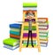 Thief with Book stack & ladder