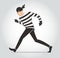 Thief character vector bandit cartoon illustration robber in a mask