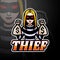 Thief esport logo mascot design