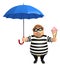 Thief with Ice cream & Umbrella