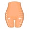 Thigh plastic surgery icon, cartoon style