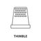 Thimble icon or logo line art style