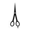 Thin barber scissors vector icon