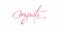 Thin Cursive Creative Calligraphy of Congrats Word. Congrats word in Script Letters.