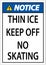 Thin Ice Sign Warning - Thin Ice Keep Off No Skating