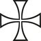 Thin iron cross outline