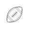 thin line american football ball