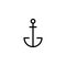 Thin line anchor icon