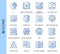 Thin Line Artificial Intelligence Vector Icons Set