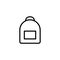 Thin line backpack icon