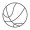 Thin line ball icon