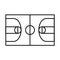 Thin line basket court icon
