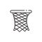 Thin line basket ring icon