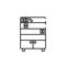 Thin line bookcase icon