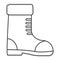 Thin line boots icon