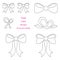 Thin line bows collection