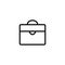 Thin line briefcase icon