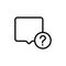 Thin line chat, comment, question icon