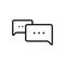 Thin line chat, speech, comment, chatting icon