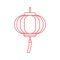 Thin line chinese lantern