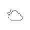 Thin line cloudy icon