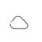 Thin line cloudy icon