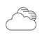 Thin line cloudy icon