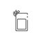 Thin line cold drink icon