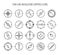 Thin line compass icons