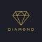 Thin line diamond logo