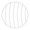 Thin line doodle striped circle for coloring book isolated