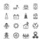 Thin line ecology energy icon set 3, vector eps10