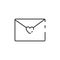 Thin line envelope icon