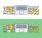 Thin line flat design concept of business workspace