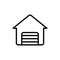 Thin line garage icon