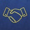 Thin line handshake icon