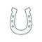Thin line horseshoe icon