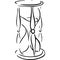 Thin line hourglass sketch vector illustration