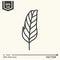 Thin line icon series - tropical leaf