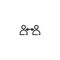 Thin line Icon Social Distancing and Self Quarantine, Suitable for use on web apps, mobile apps, Vector illustration editable