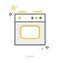 Thin line icons, Oven